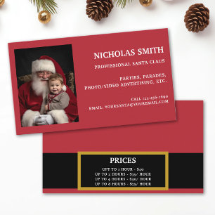 Tarjeta De Visita Cinturón profesional de Santa Claus para foto de N