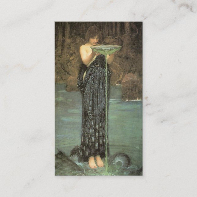 Tarjeta De Visita Circe Invidiosa - John William Waterhouse (Anverso)