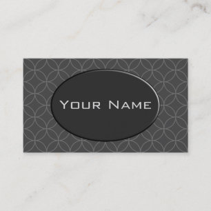 Tarjeta De Visita Circle Trans. Patrón sin brillo negro + tu trasero