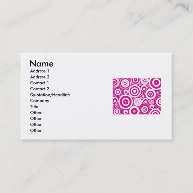 Tarjeta de visita Circles (Anverso)