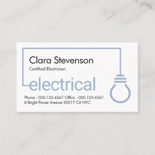 Tarjeta De Visita Circuito de bombilla eléctrica