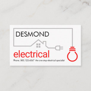 Tarjeta De Visita Circuito de cable eléctrico doméstico
