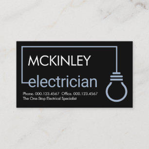 Tarjeta De Visita Circuito de cableado de bombilla electricista