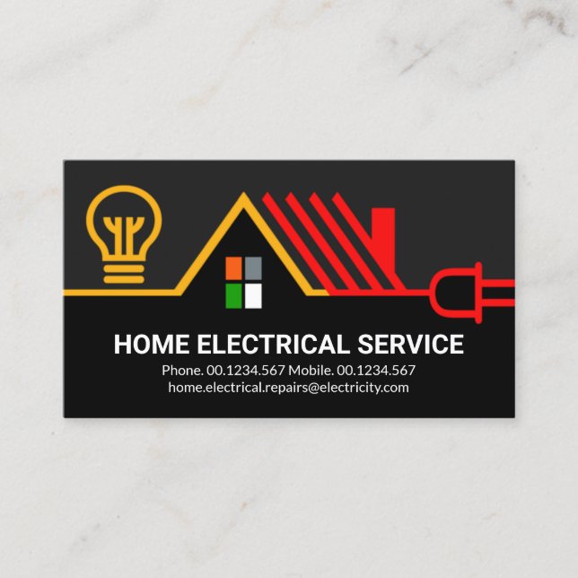 Tarjeta De Visita Circuito de cableado eléctrico en el techo (Anverso)