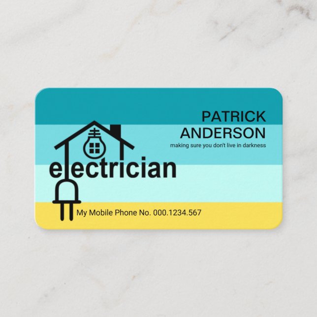 Tarjeta De Visita Circuito de enchufe residencial de electricidad cr (Anverso)
