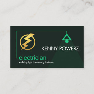 Tarjeta De Visita Circuito de energía eléctrica de bombilla