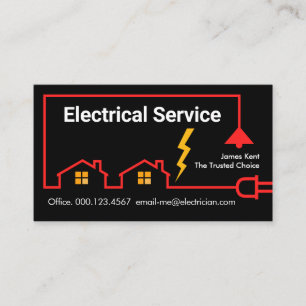 Tarjeta De Visita Circuito Eléctrico de Alimentación Doméstica