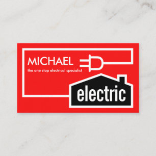 Tarjeta De Visita Circuito Eléctrico de Enchufe Doméstico