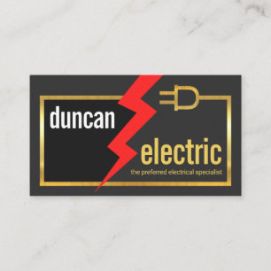 Tarjeta De Visita Circuito Eléctrico de Oro Simple y Elegante