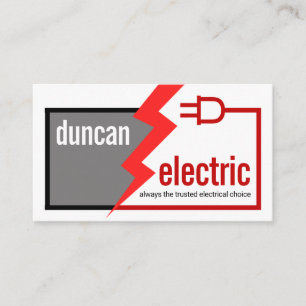 Tarjeta De Visita Circuito Eléctrico Simple y Elegante