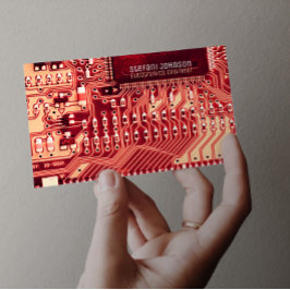 Tarjeta De Visita Circuito impreso de PCB rosado, ingeniería de tecn