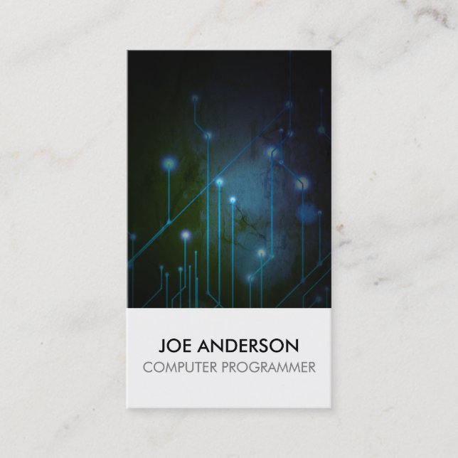 Tarjeta De Visita Circuitos electrónicos del programador de computad (Anverso)