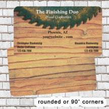 Circular verde rústica vio nombres dobles de mader