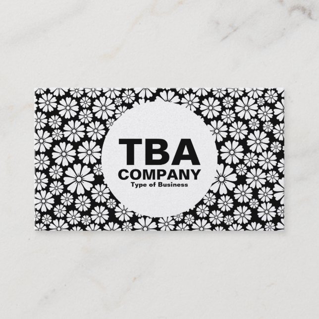 Tarjeta De Visita Círculo - 8 Petals - (oro) en blanco (Anverso)