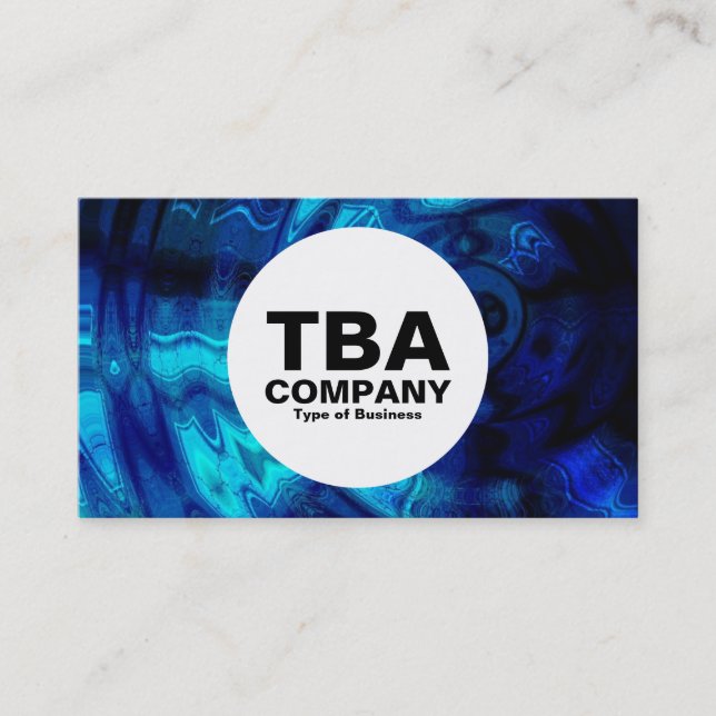 Tarjeta De Visita Círculo - Agua azul (Anverso)