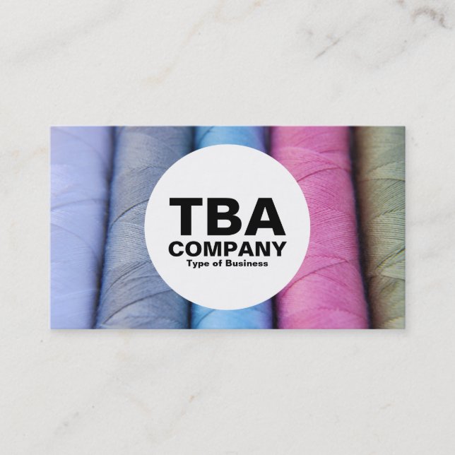 Tarjeta De Visita Círculo - Anillos de algodón (Anverso)