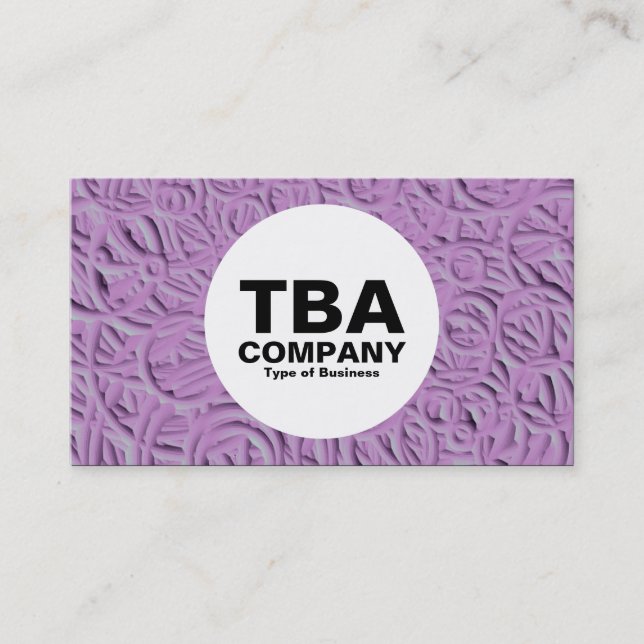 Tarjeta De Visita Círculo - Anillos Grabado en relieve 02 (Anverso)