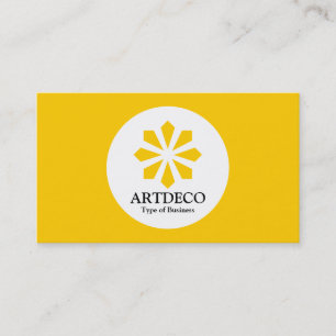 Tarjeta De Visita Círculo - Art Deco - Ámbar