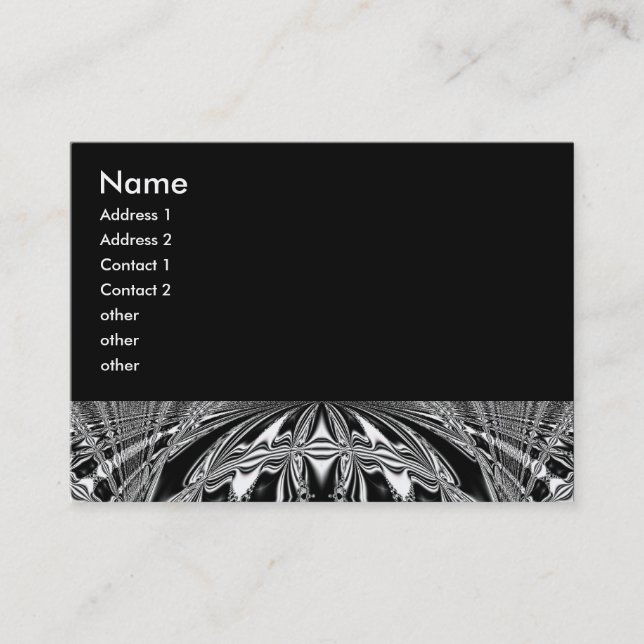 Tarjeta De Visita círculo blanco y negro (Anverso)