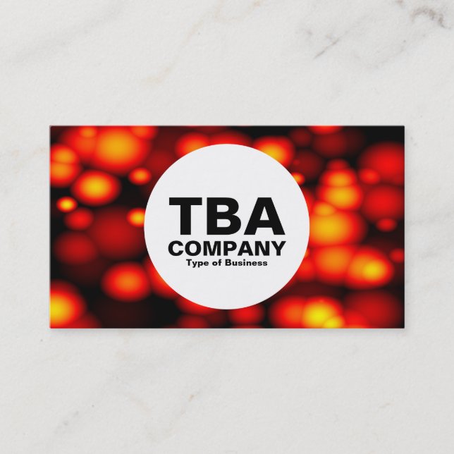 Tarjeta De Visita Círculo - Burbujas fundidas (Anverso)