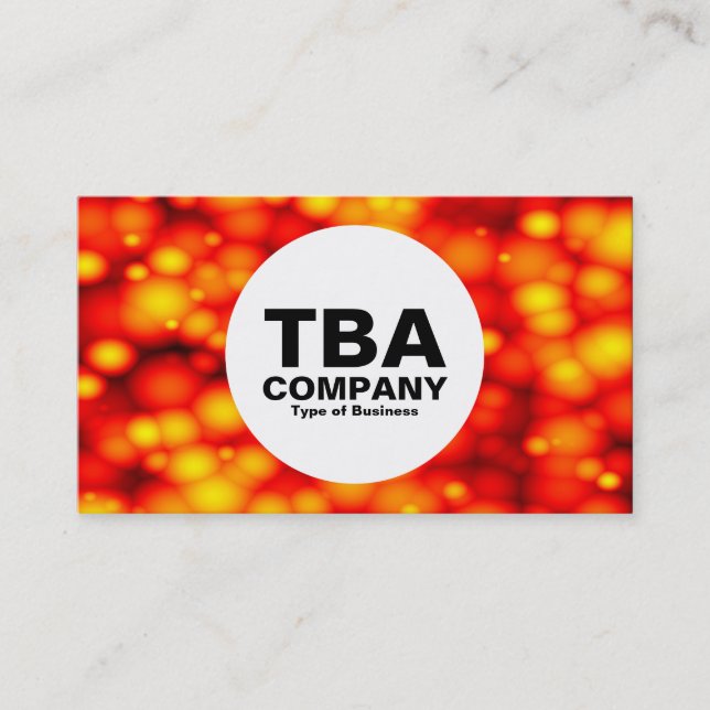 Tarjeta De Visita Círculo - Burbujas fundidas 02 (Anverso)