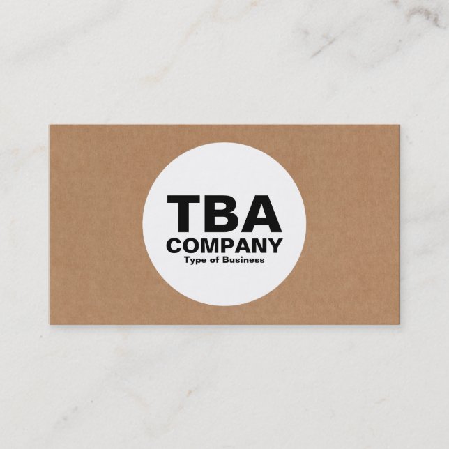 Tarjeta De Visita Círculo - caja de cartón (Anverso)