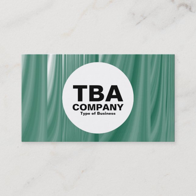 Tarjeta De Visita Círculo - Cascada Verde (Anverso)