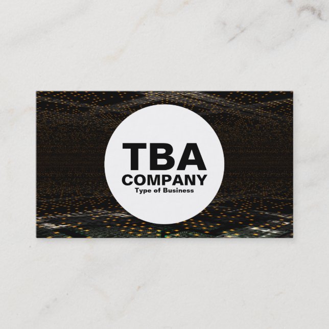 Tarjeta De Visita Círculo - Ciudad de Sci-fi (Anverso)