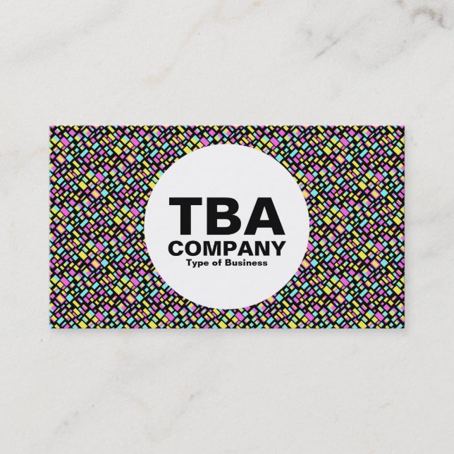 Tarjeta De Visita Círculo - Colores abstractos (Anverso)