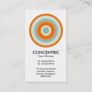 Tarjeta De Visita Círculo concéntrico colorido 03