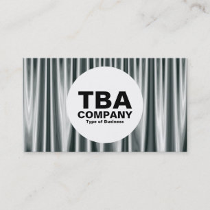 Tarjeta De Visita Círculo - cortinas de plata 02