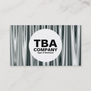 Tarjeta De Visita Círculo - Cortinas plateadas 01