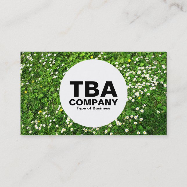 Tarjeta De Visita Círculo - Daisies (Anverso)