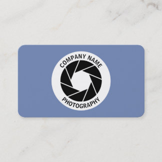 Tarjeta De Visita Círculo de apertura - Gris azul