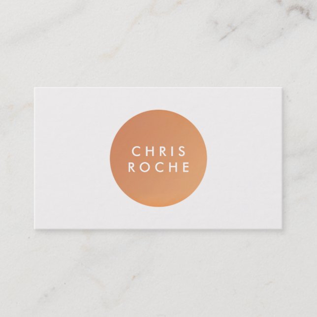 Tarjeta De Visita Círculo de cobre simple de diseño moderno de Guay (Anverso)