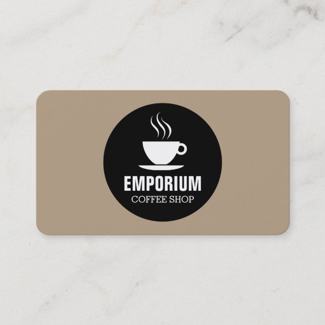 Tarjeta De Visita Círculo de la copa de café - Café b69f85
