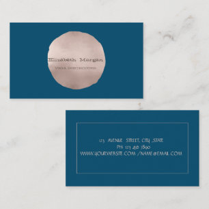 Tarjeta De Visita Círculo de oro Rosa simple y elegante