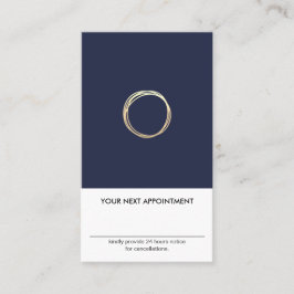 Tarjeta De Visita Círculo dorado Círculo azul nocturno vertical