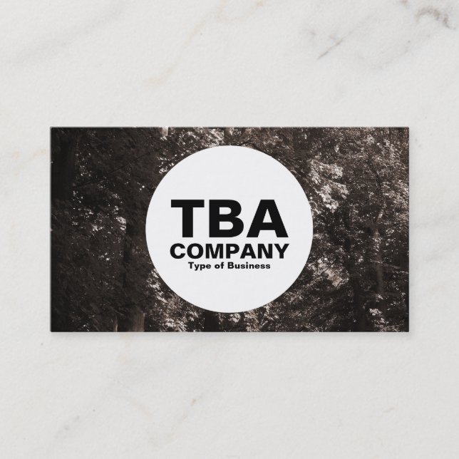 Tarjeta De Visita Círculo - En los árboles (Anverso)