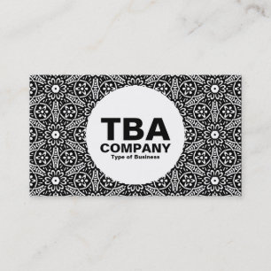 Tarjeta De Visita Círculo - Flores geométricas