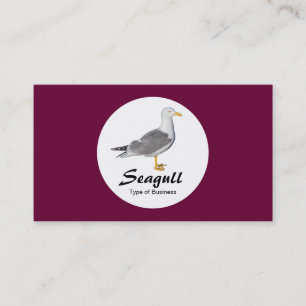 Tarjeta De Visita Círculo - Gaviota de piernas amarillas - Crimen pr