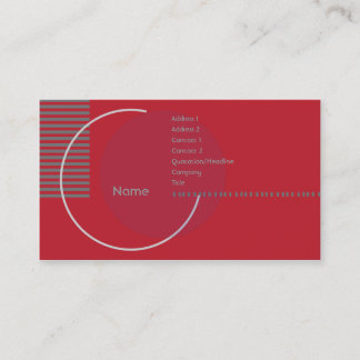 Tarjeta De Visita Círculo geométrico rojo - negocio