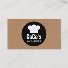 Tarjeta De Visita Círculo Gorra del chef - Caja de cartón