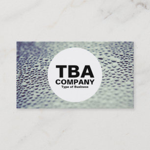 Tarjeta De Visita Círculo - gotas de agua en el vidrio 01