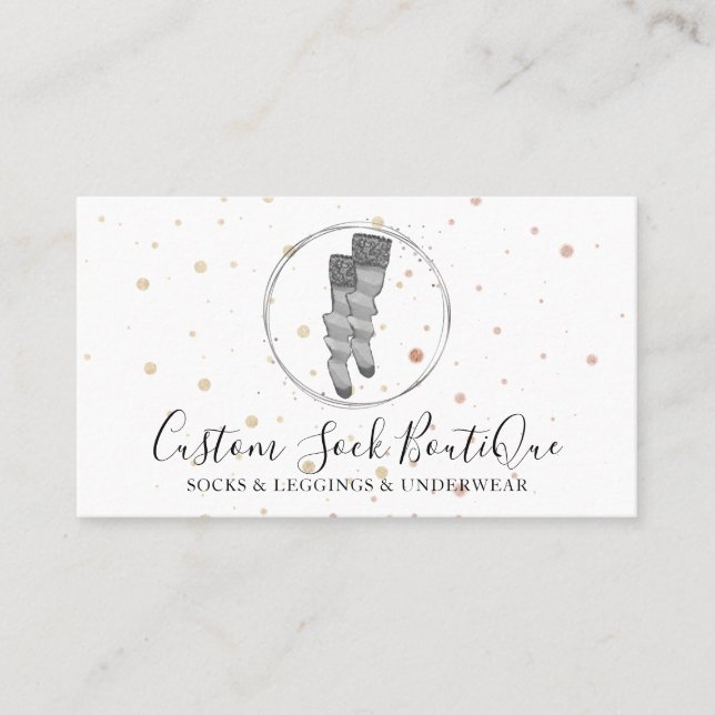 Tarjeta De Visita Círculo gris puntos de polka acoplamiento (Anverso)