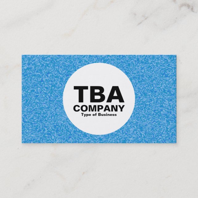 Tarjeta De Visita Círculo - Impresionista azul (Anverso)
