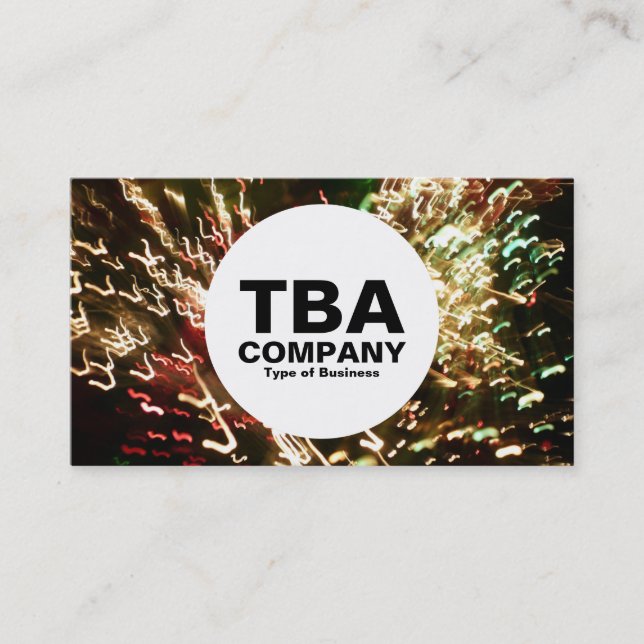 Tarjeta De Visita Círculo - Lámpara de fibra óptica (Anverso)