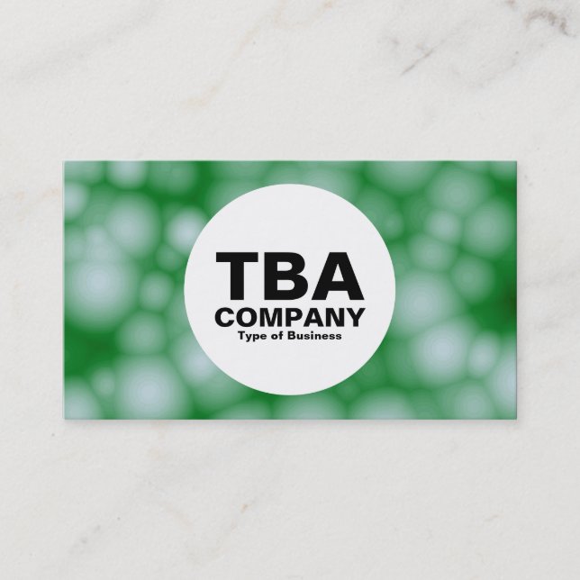 Tarjeta De Visita Círculo - Lana algodón abstracta (Anverso)