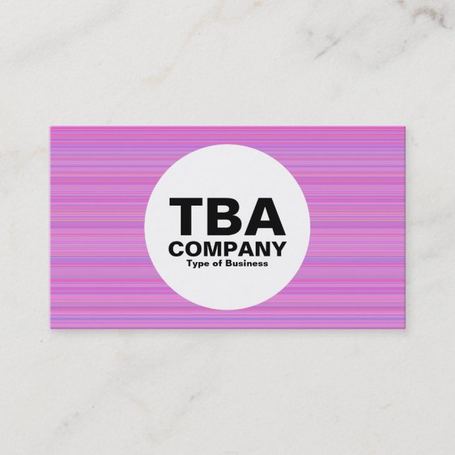 Tarjeta De Visita Círculo - Líneas (Anverso)