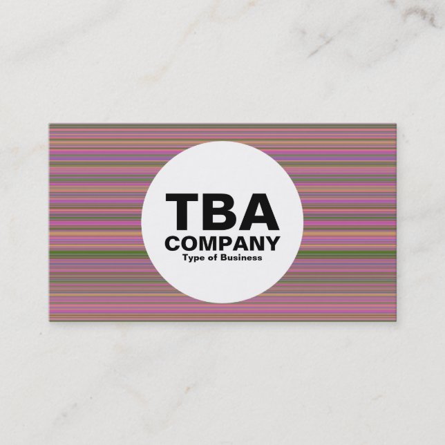 Tarjeta De Visita Círculo - Líneas (Anverso)